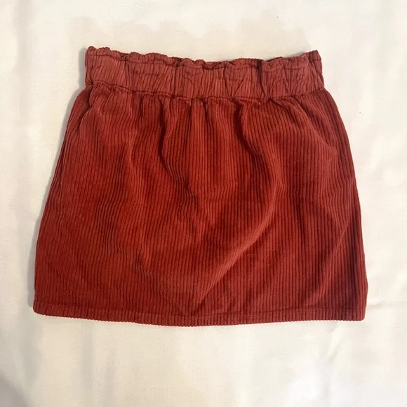 Orange button up skirt - Picture 2 of 2